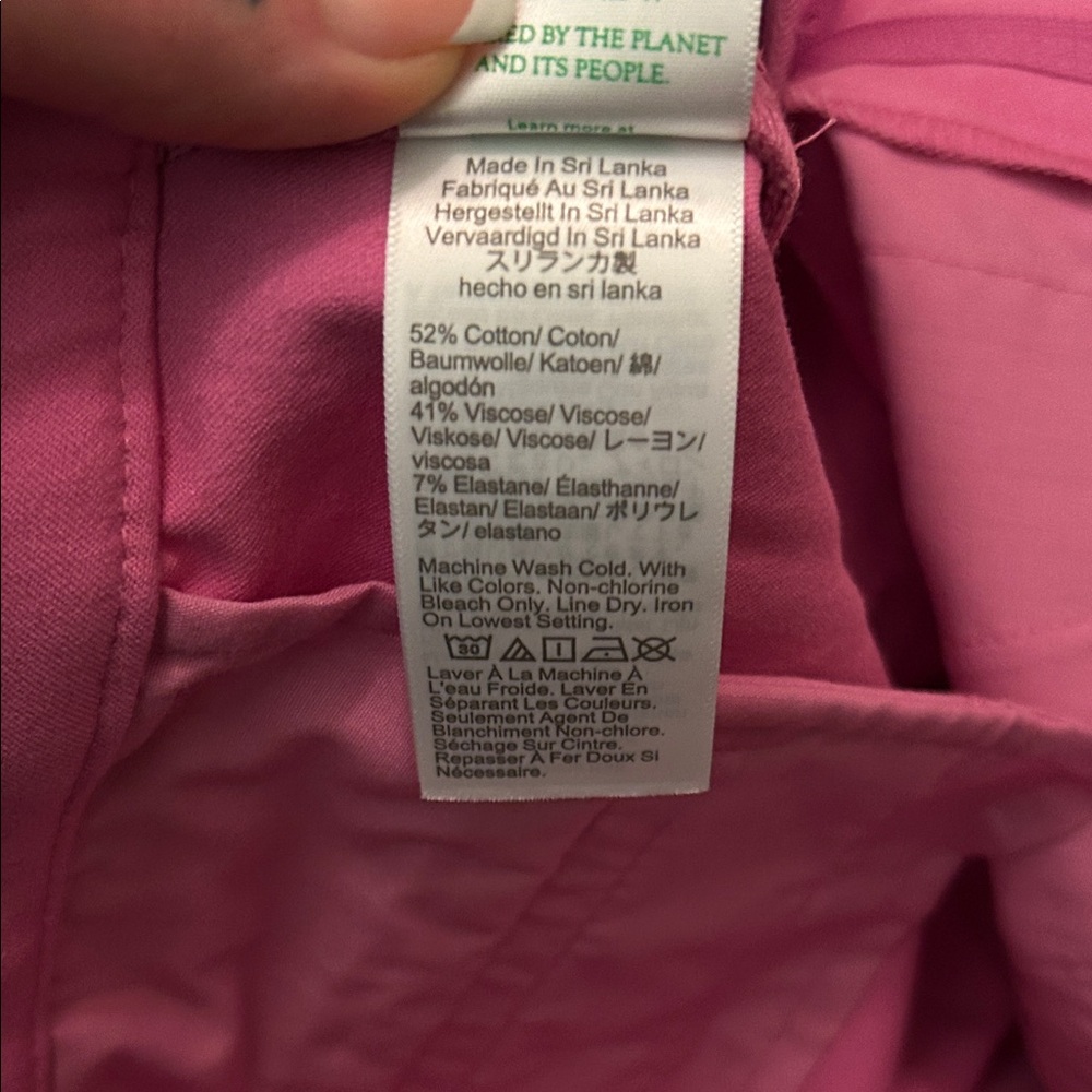 NWT J. Crew Factory Kallie Straight-Leg Pants in Vivid Fuchsia Size 0 - Picture 9 of 9